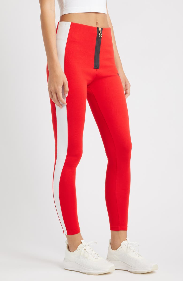 PUMA T7 Leggings, Alternate, color, For All Time Red-Puma White