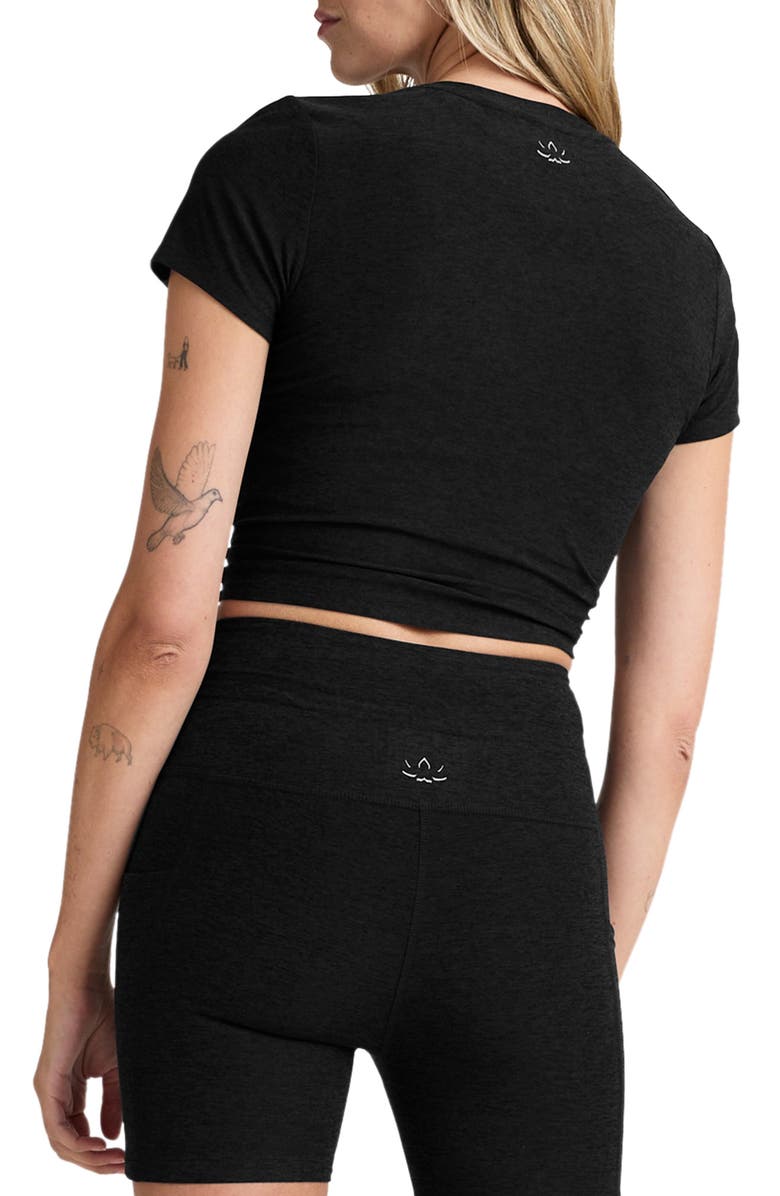Beyond Yoga Featherweight Crop T-Shirt, Alternate, color, Darkest Night