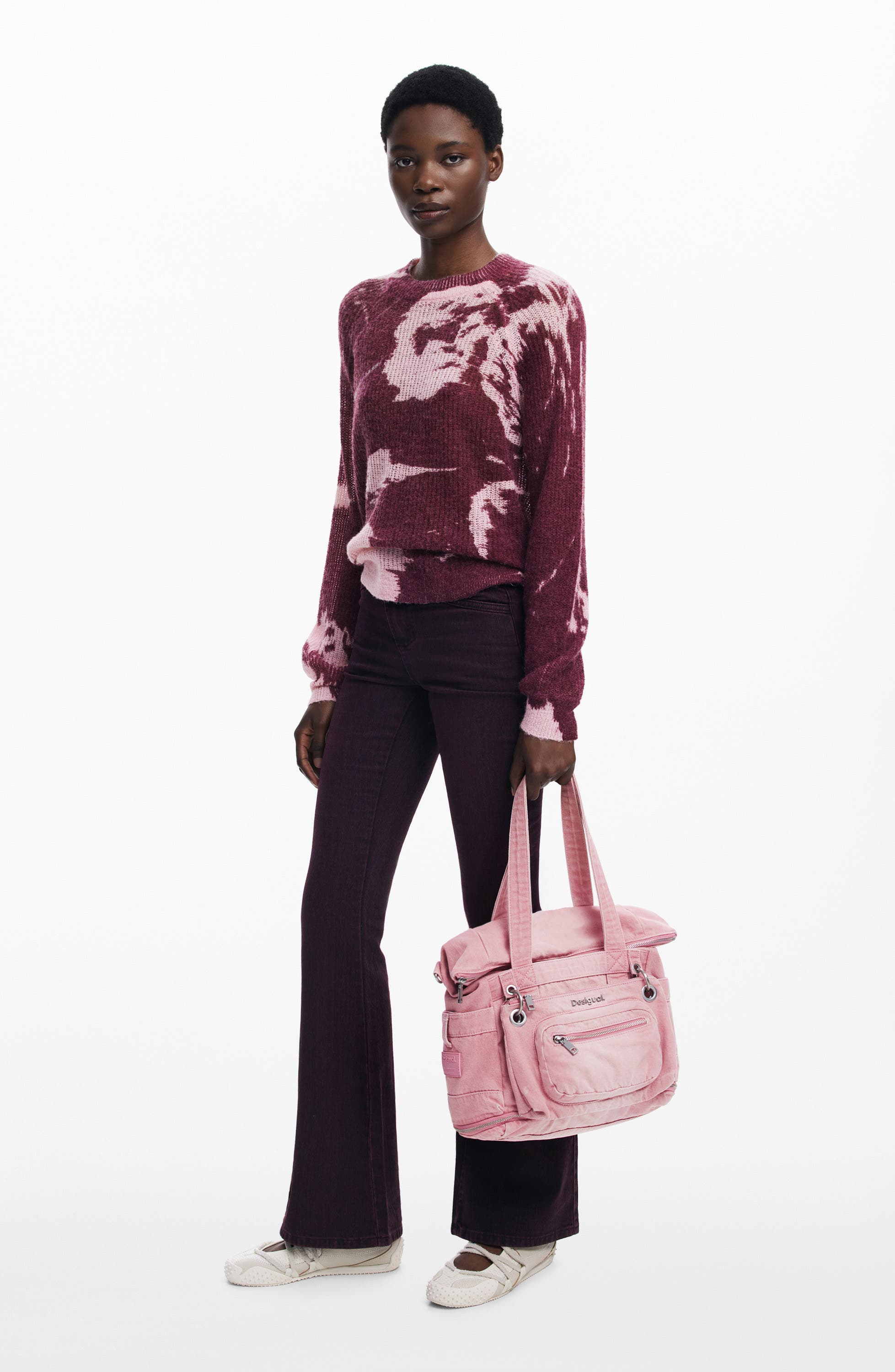 Desigual Convertible Canvas Backpack, Alternate, color, Pink