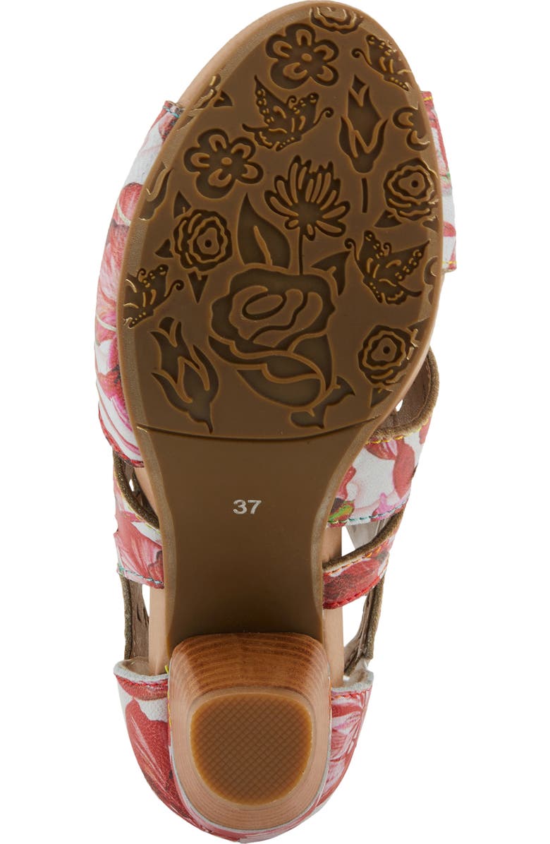 L'Artiste by Spring Step Icon Fleur Sandal, Alternate, color, Red Multi