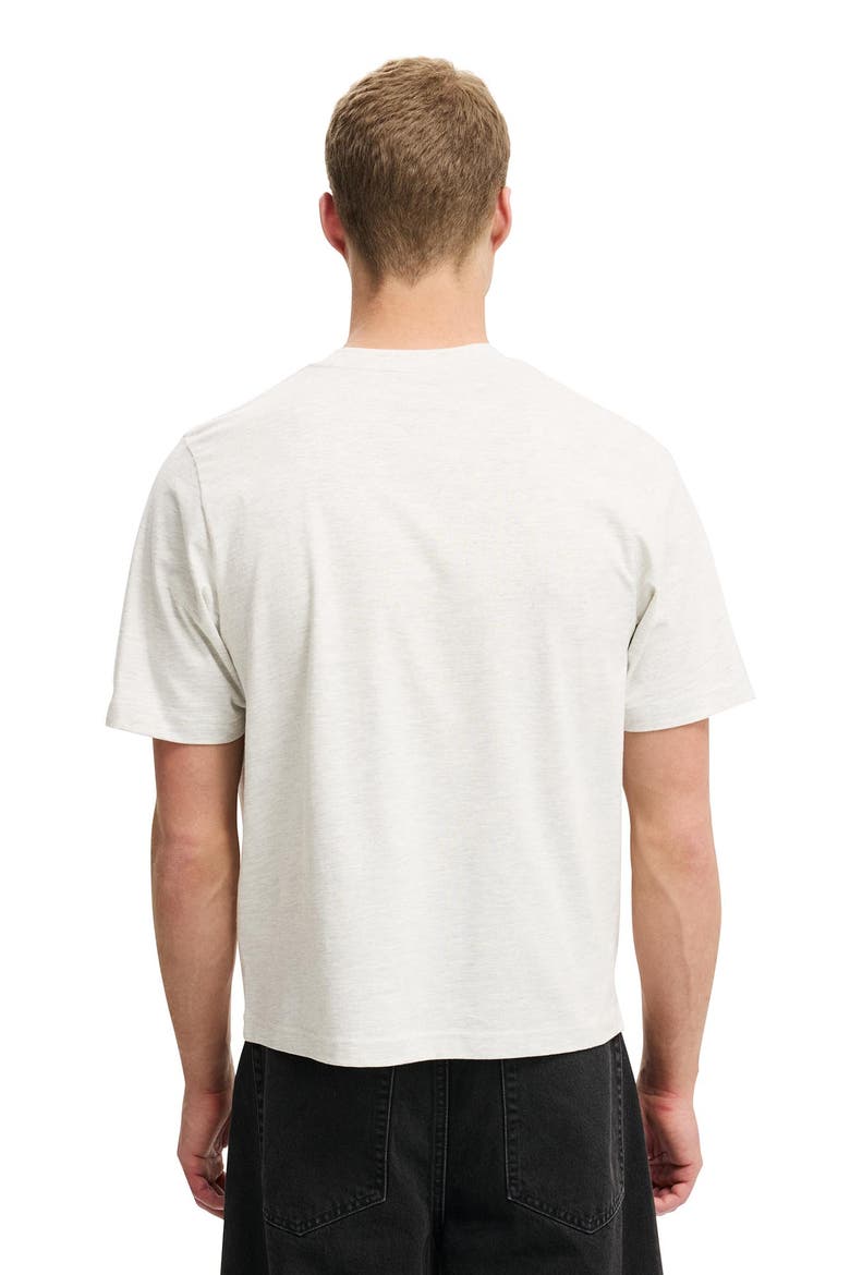 Men's Cropped Fit T-Shirt, Alternate, color, White Marle