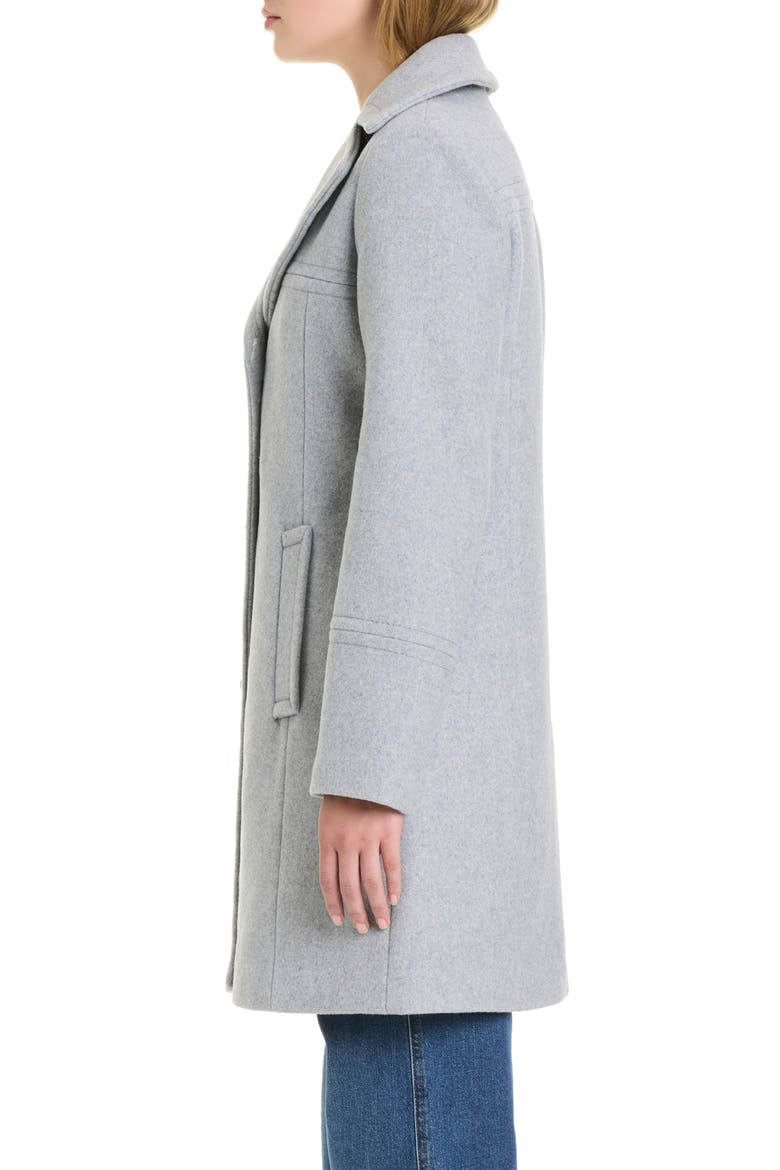 Pearl Button Wool Blend Coat, Alternate, color, HEATHER GREY