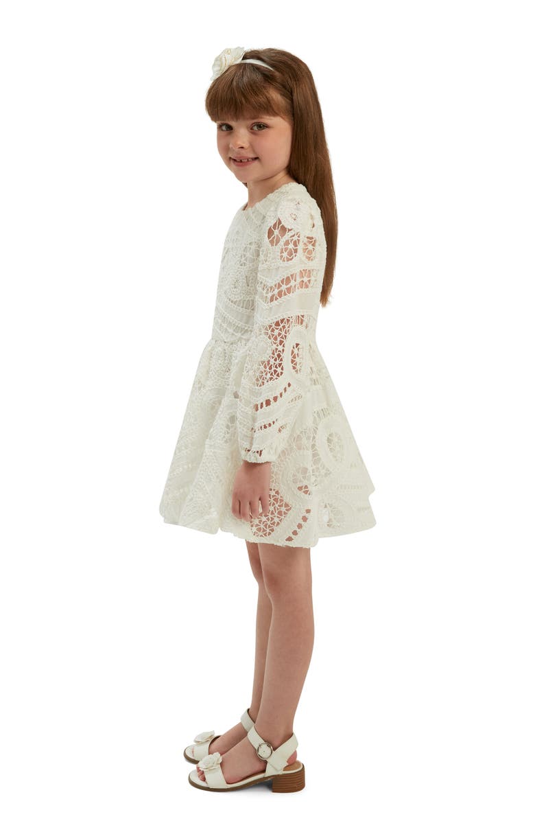 Bardot Junior Kids' Margot Miley Long Sleeve Cotton Lace Party Dress, Alternate, color,
