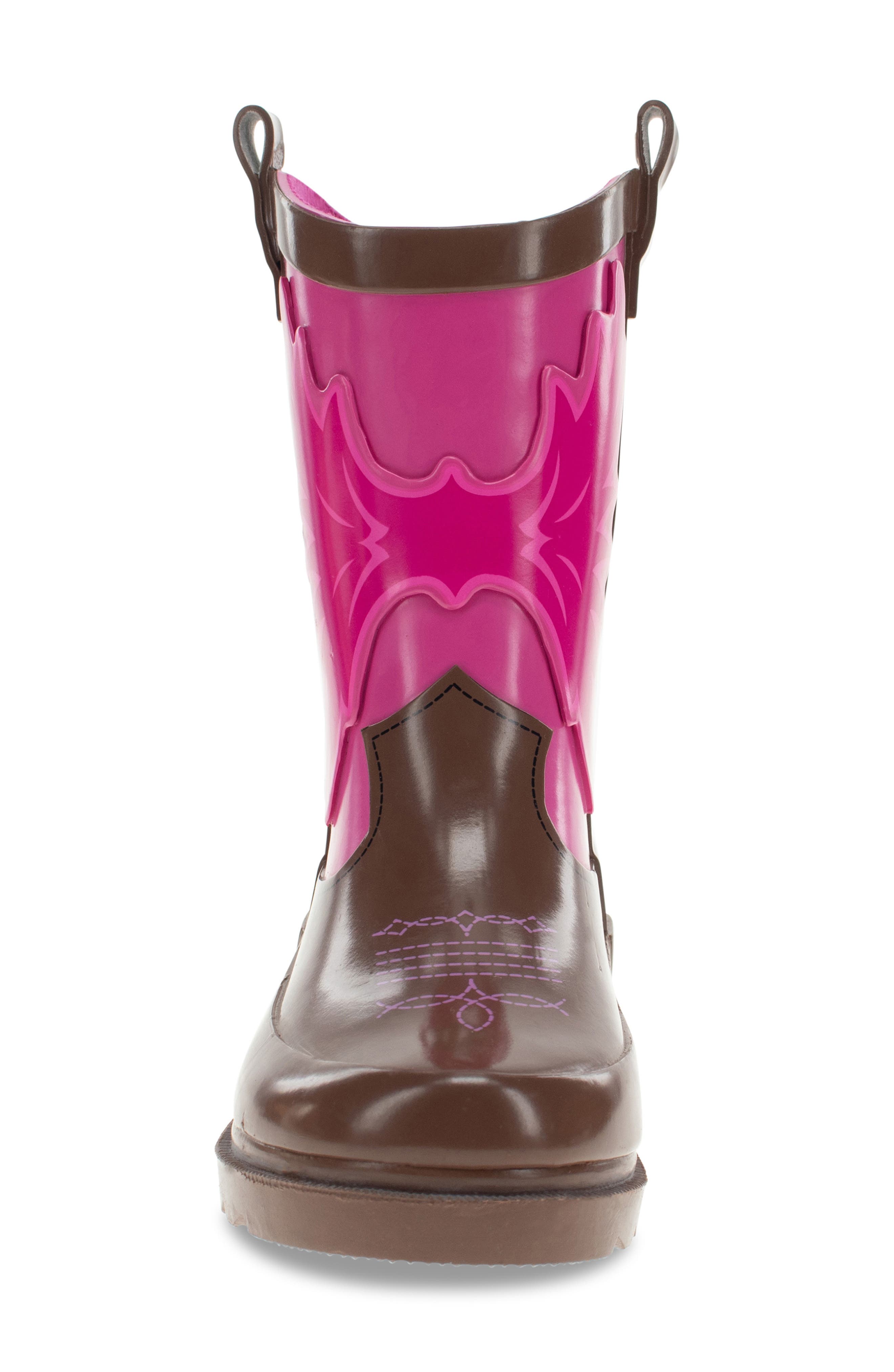 Kids' Cowboy Waterproof Rain Boot, Alternate, color, PINK