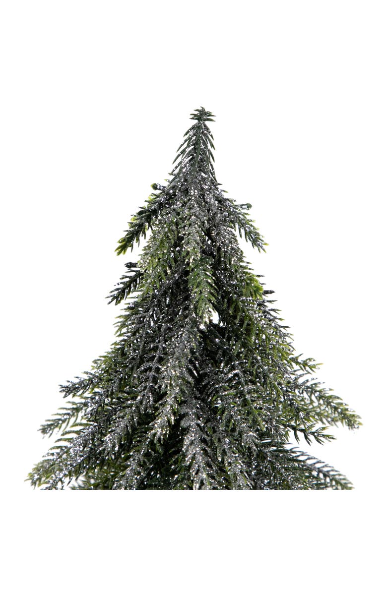 Northlight Mini Silvery Pine Downswept Artificial Christmas Trees - 9.5" - Set of 3, Alternate, color, Green