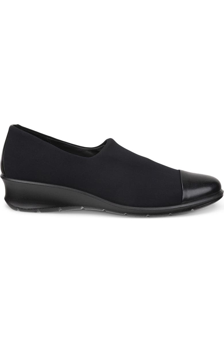 ECCO Felicia Cap Toe Loafer, Alternate, color, Black/ Black