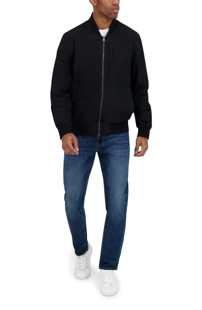 Nautica Water Resistant Flight Jacket, Alternate, color, Black