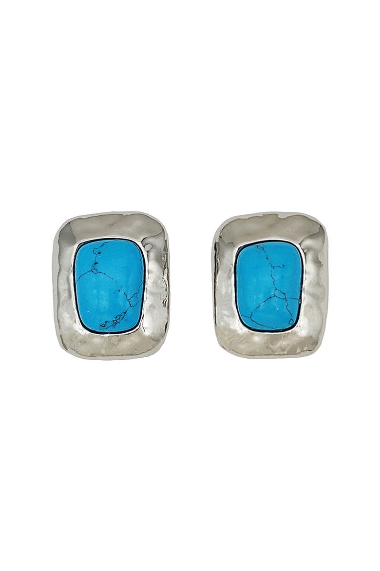 Giovana Drop Earrings, Main, color, SILVER/ TURQUOISE