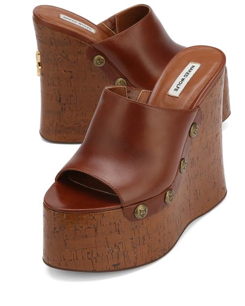Naked Wolfe Tulip Platform Wedge Slide Sandal In Multi