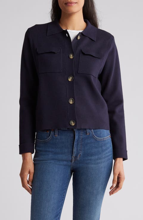 Collar Button Front Cardigan