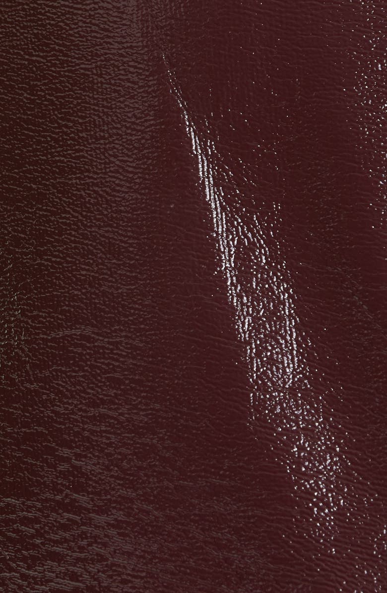 Courrèges Re-Edition Vinyl Miniskirt, Alternate, color, Burgundy