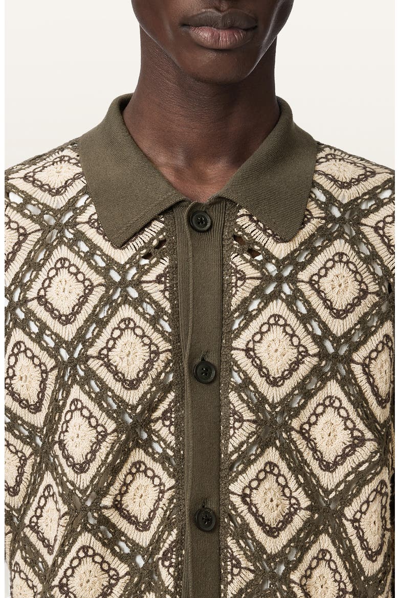 Morena Knit Short Sleeve Cardigan, Alternate, color, PITCH GREEN