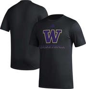 adidas Men's adidas  Black Washington Huskies Fadeaway Basketball Pregame AEROREADY T-Shirt