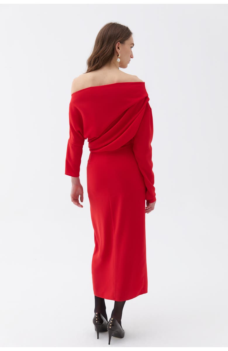 Nocturne Draped Maxi Dress, Alternate, color, 