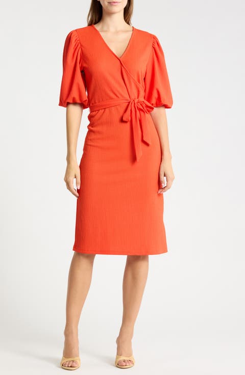 Textured Wrap Dress