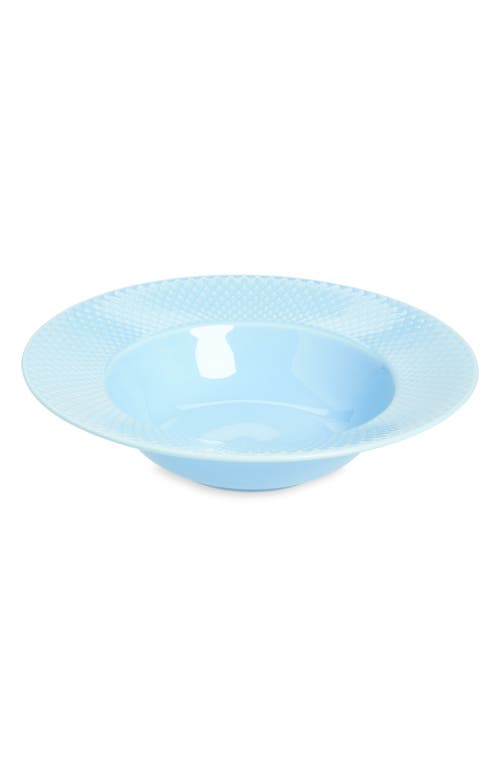 Lyngby Porcelaen Rhombe Color Soup Plate In Turquoise
