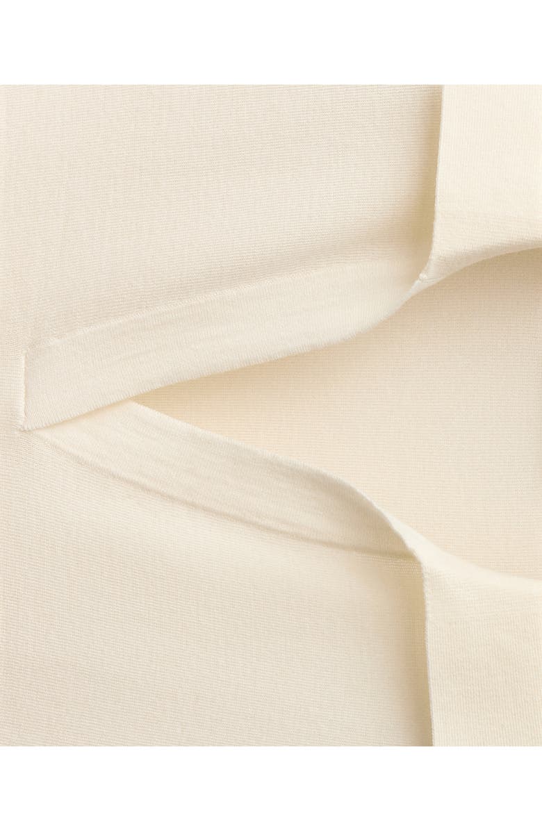 MANGO Short Sleeve Cotton & Wool Polo Sweater, Alternate, color,