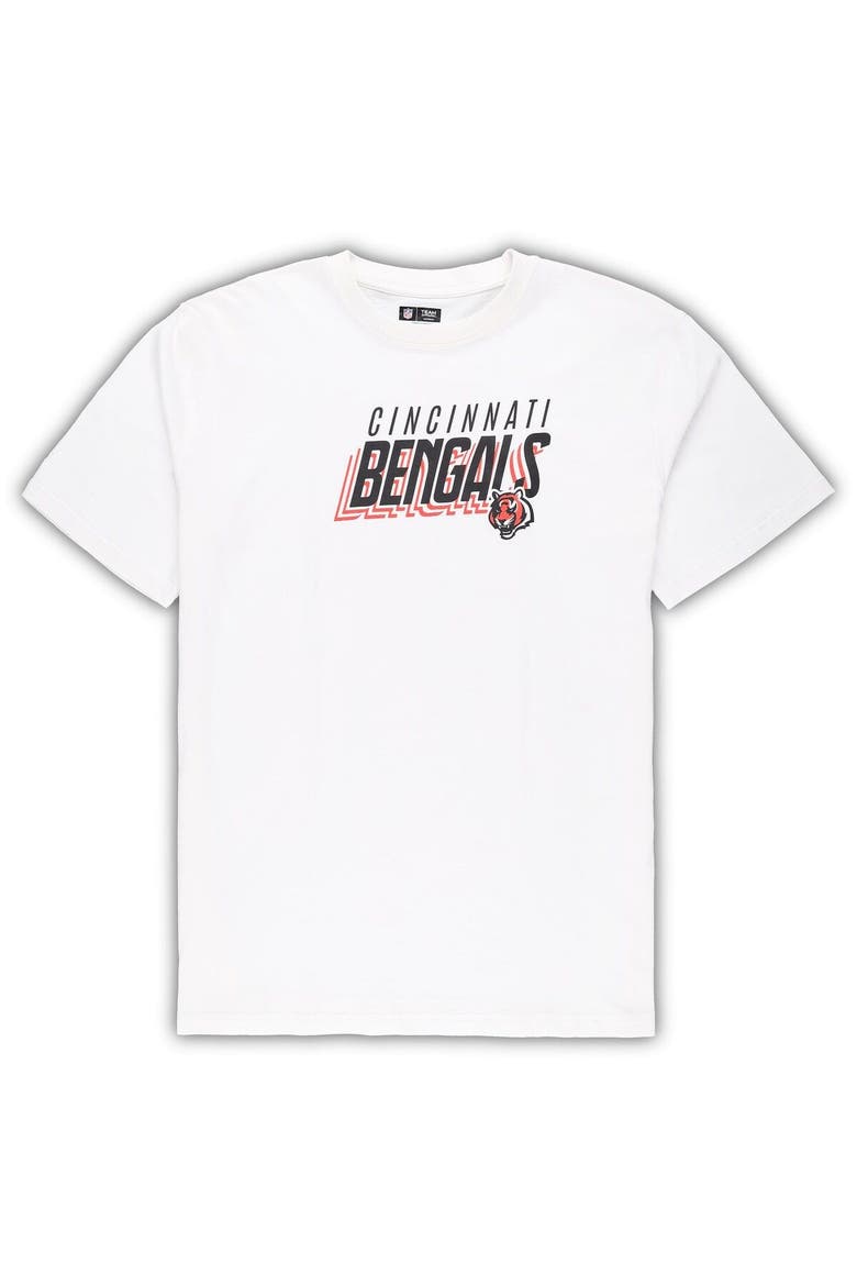 Men's Concepts Sport White/Charcoal Cincinnati Bengals Big & Tall T-Shirt and Shorts Set, Alternate, color, White