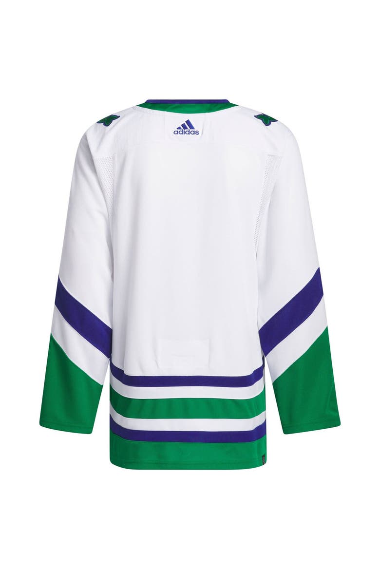 Men's adidas White Carolina Hurricanes Whalers Primegreen Authentic Jersey, Alternate, color, White