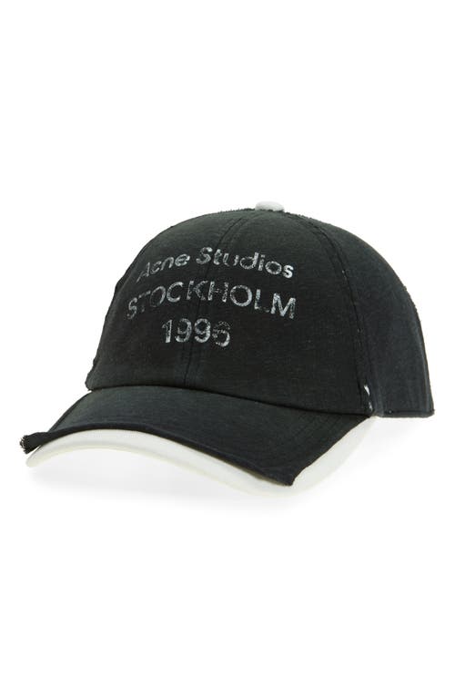 ACNE STUDIOS ACNE STUDIOS LOGO STAMP COTTON TWILL BASEBALL CAP