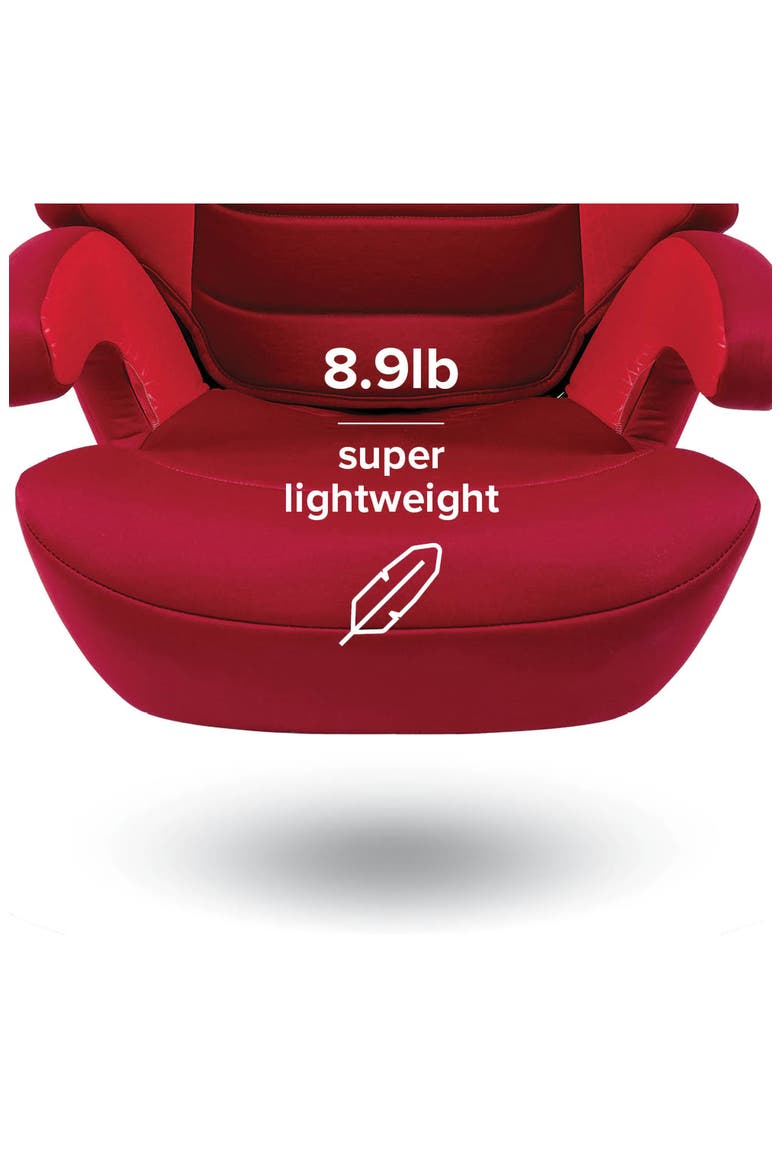 Everett NXT Booster Car Seat, Alternate, color, RED CHERRY