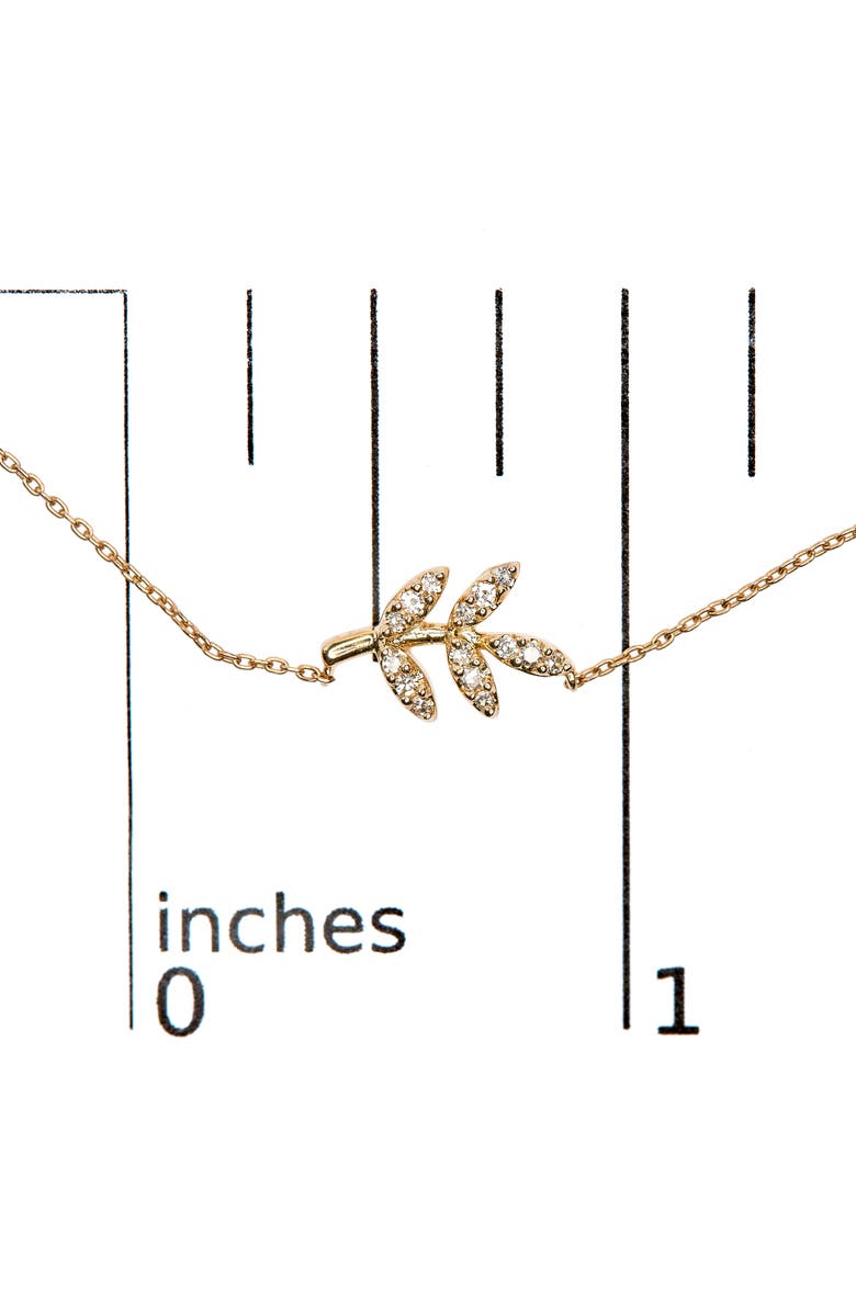 Haus of Brilliance 10K Yellow Gold 1/10 Cttw Diamond Leaf and Branch Pendant Necklace, Alternate, color, Yellow