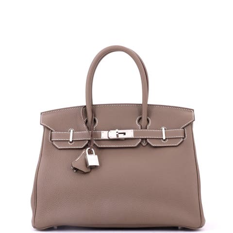 Birkin Handbag Grey Togo with Palladium Hardware 30
