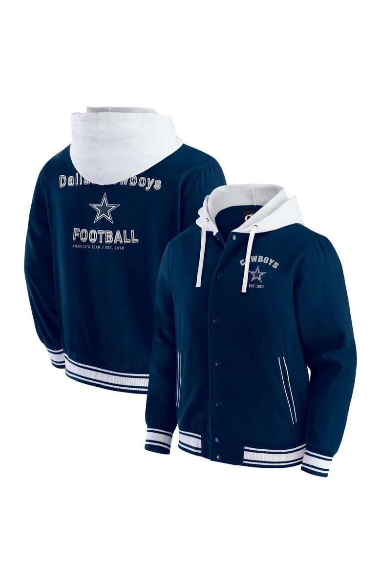 NFL X DARIUS RUCKER Men's NFL x Darius Rucker Collection by Fanatics Navy Dallas Cowboys Full-Snap Hoodie Jacket, Main, color, Navy