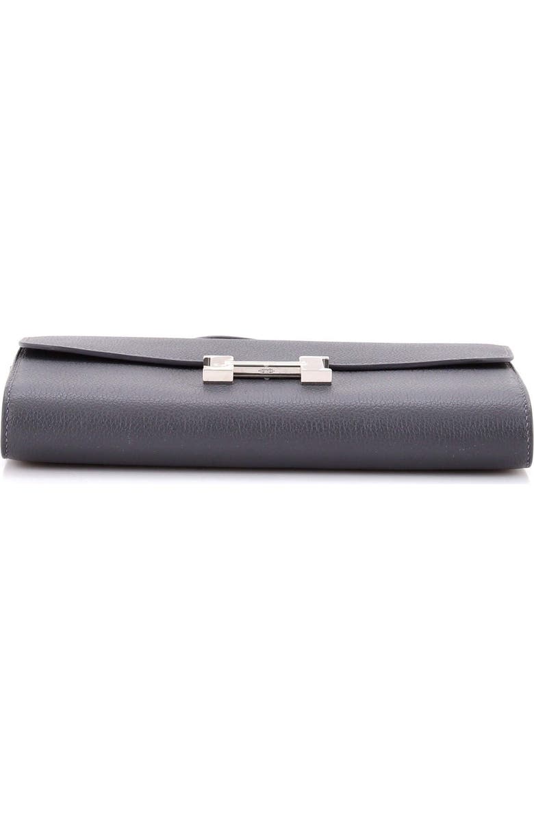 Pre-Owned Hermes Constance To Go Wallet Evercolor, Alternate, color, Gris Misty