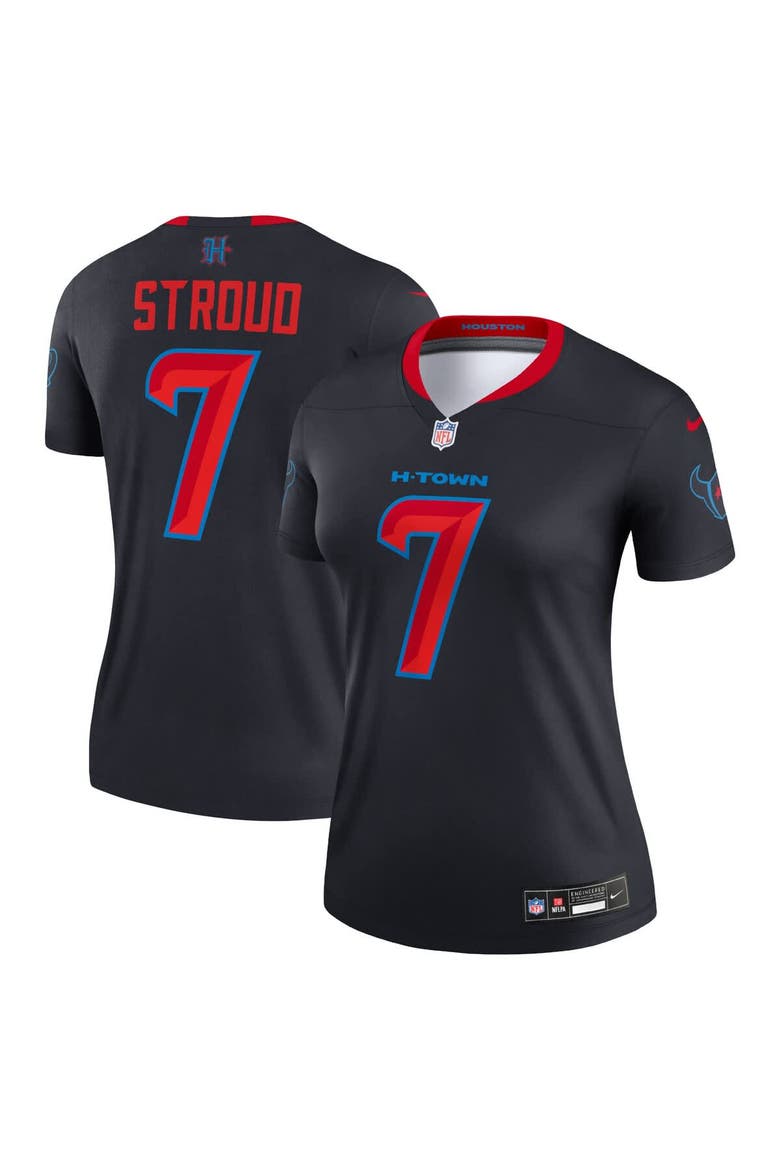 Women's Nike C.J. Stroud  Navy Houston Texans Alternate Legend Player Performance Top, Alternate, color, Navy