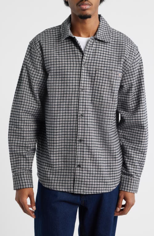 Dickies Hendersonville Classic Fit Check Brushed Cotton Button-up Shirt In Gray