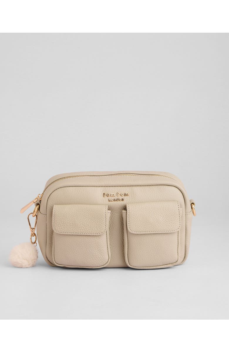 Pom Pom London Chiswick Crossbody Bag, Main, color, Stone