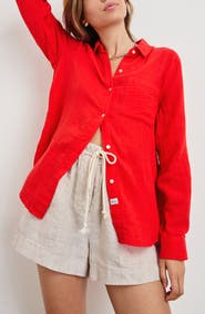 Rails Ellis Organic Cotton Gauze Button-Up Shirt