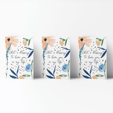 Love/Friendship Greeting Card Pack (3ct) "What A Blessing To Have You In My Life"