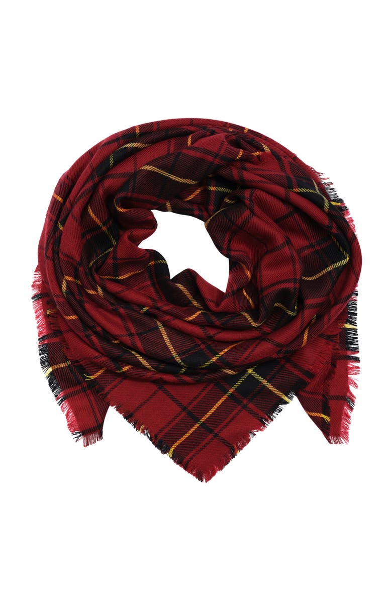 ZZDNU Lauren Ralplh Lauren Light Weight Woven Square Scarf, Main, color, Red Plaid