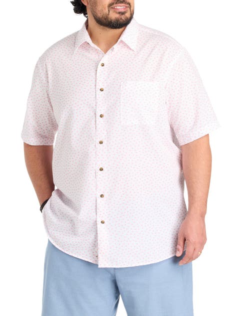 Big & Tall Micro Leaf Seersucker Sport Shirt