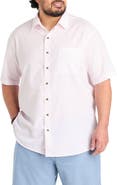 Oak Hill by DXL Big & Tall Micro Leaf Seersucker Sport Shirt