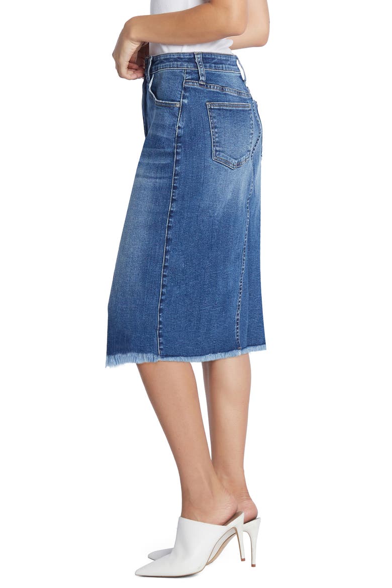 Reveal Denim Midi Skirt, Alternate, color, BEACH BLUE