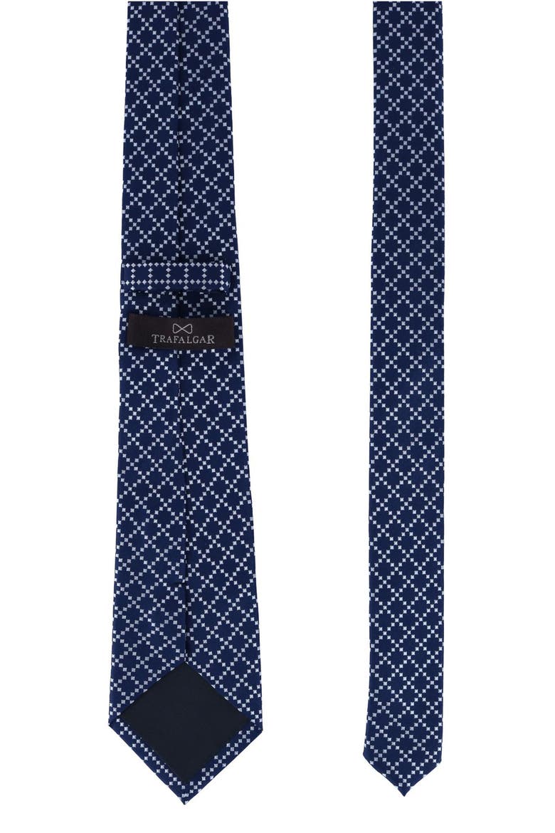 Rowan Geo Pattern Silk Tie, Alternate, color, BLUE