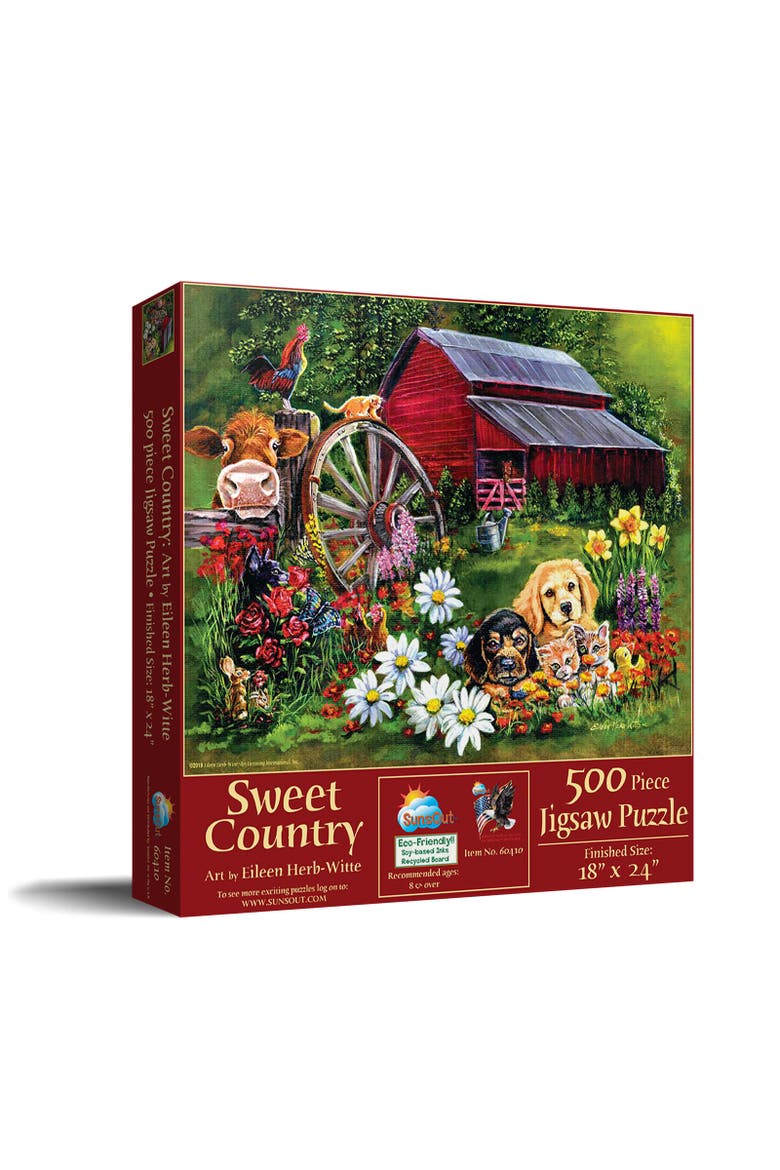 Sweet Country 500 piece Jigsaw Puzzle for Adults, Main, color, Multicolor