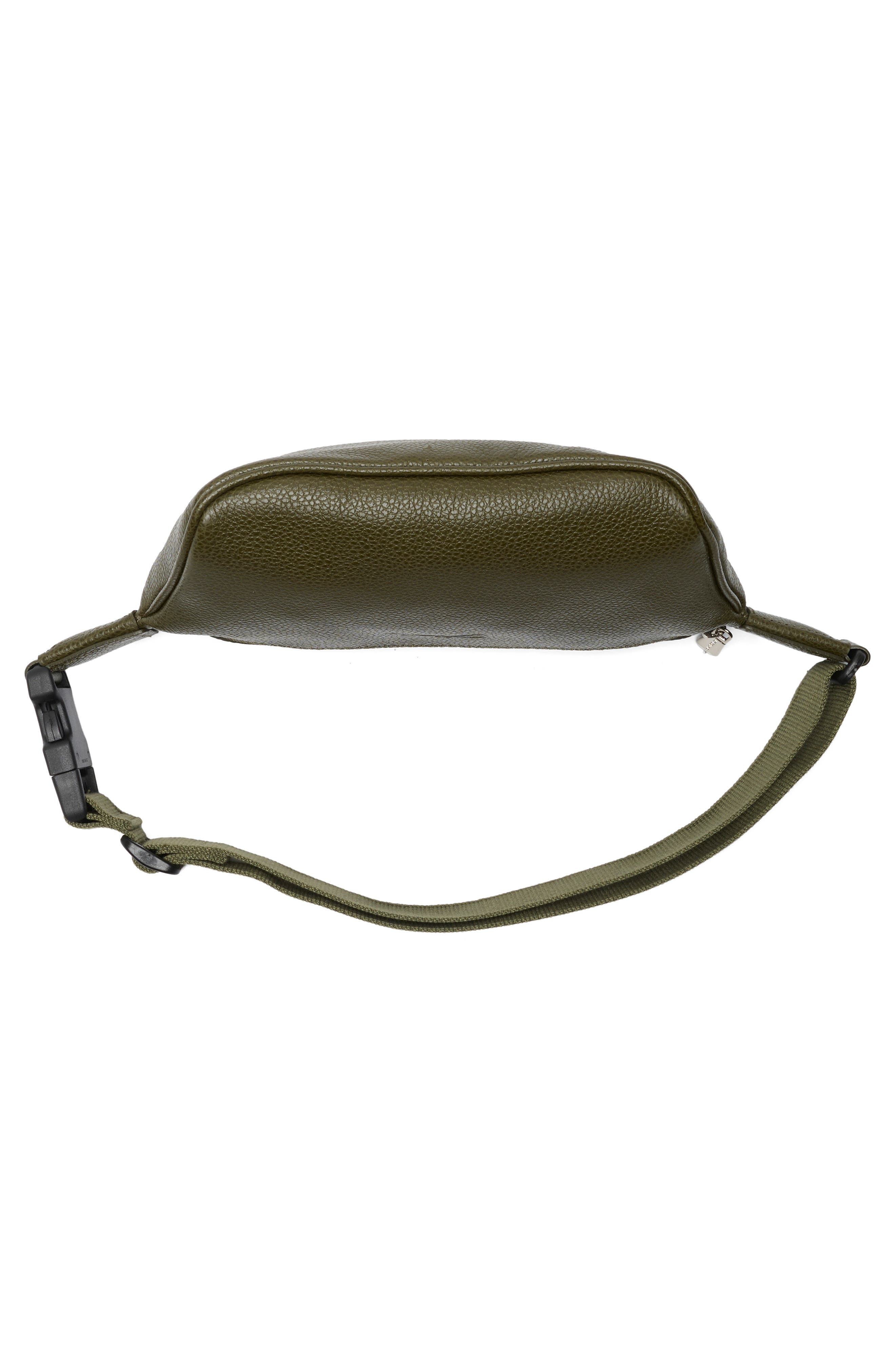 Medium Le Foulonné Leather Belt Bag, Alternate, color, KHAKI