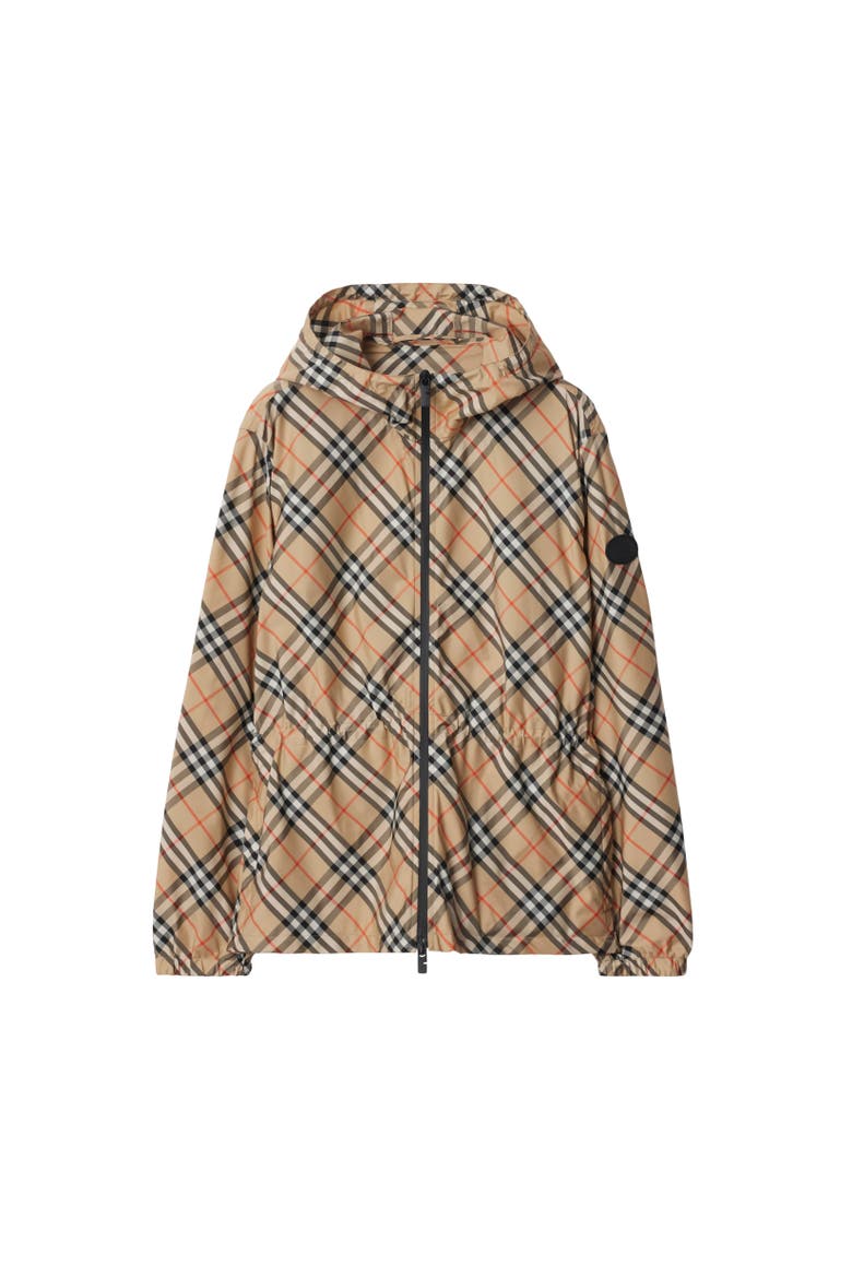 Check Whitstable Hooded Jacket, Alternate, color, Sand beige