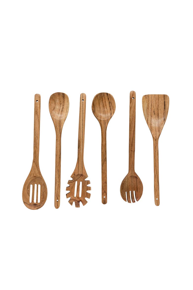 Kendal Wood Spurtle Set of 6, Main, color, Brown