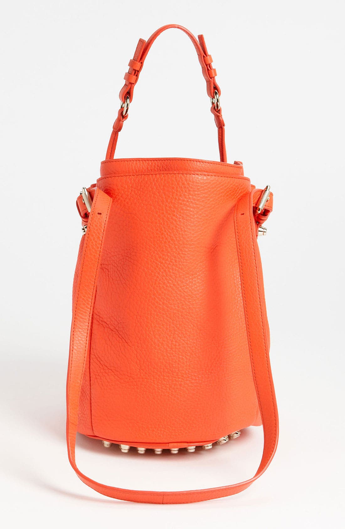'Diego - Pale Gold' Leather Bucket Bag, Alternate, color, TANG/ PALE GOLD