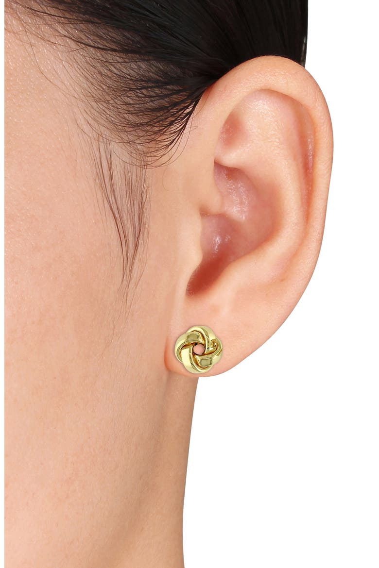 Love Knot Stud Earrings, Alternate, color, GOLD