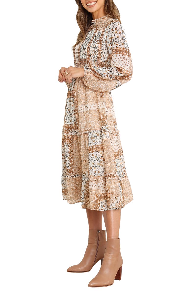 Petal & Pup Nassia Floral Long Sleeve Midi Dress, Alternate, color,