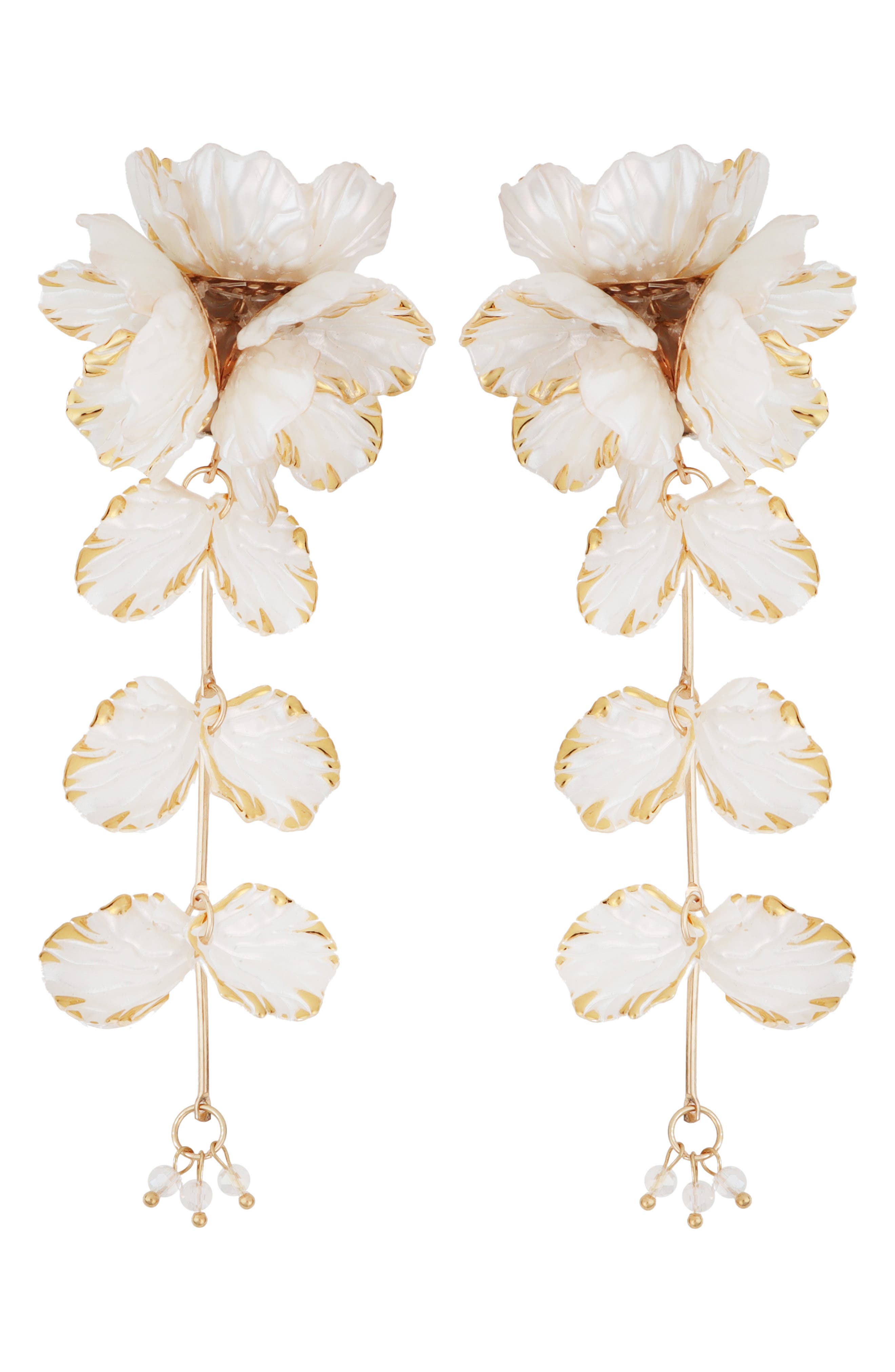 Panacea Linear Flower Earrings