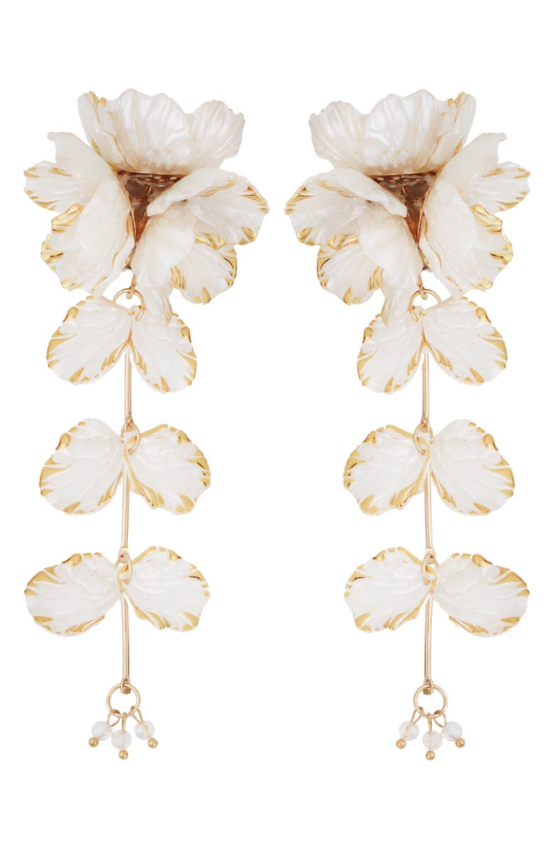 Panacea Linear Flower Earrings, Main, color,