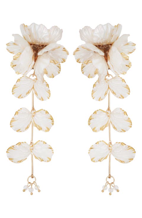 Linear Flower Earrings