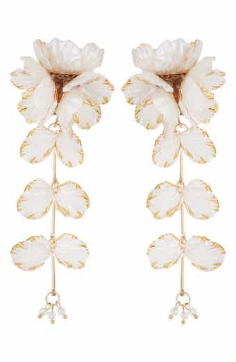 Panacea Linear Flower Earrings